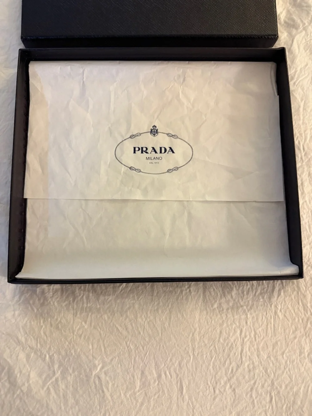 Pravda Gift Box with Prada Tissue and Envelope for Authentication Card
